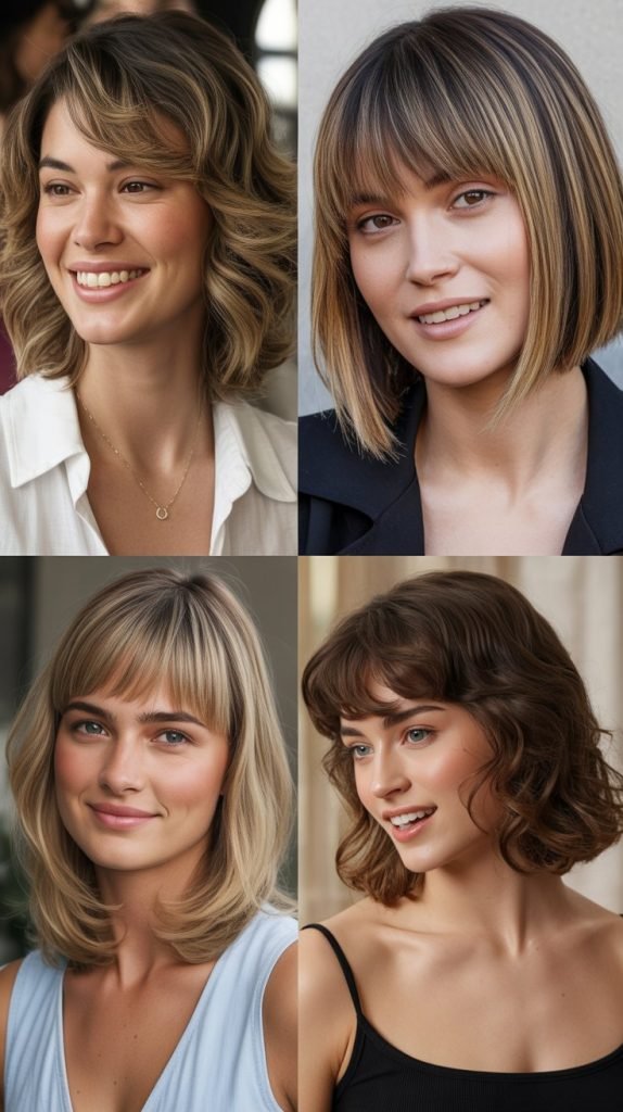 23. Medium Cut With Graduated Bangs