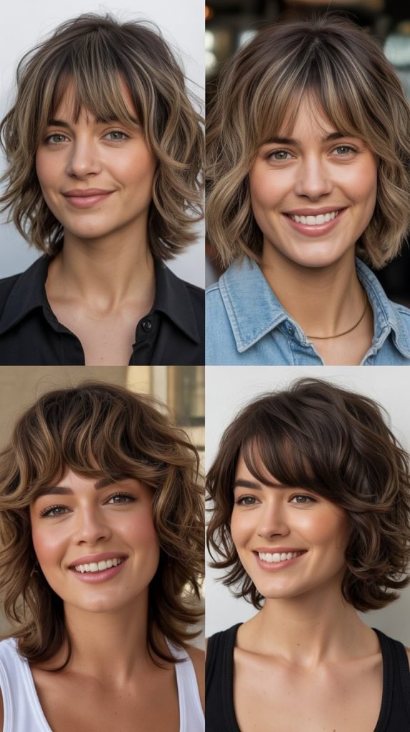 Shaggy Shoulder Cut With Choppy Bangs