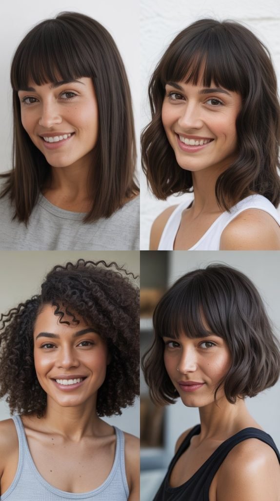  Inverted Long Bob With Blunt Bangs