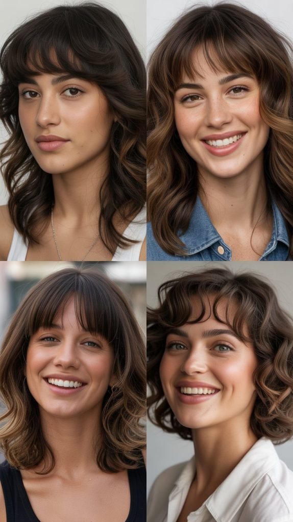  Layered Curtain Bangs Style