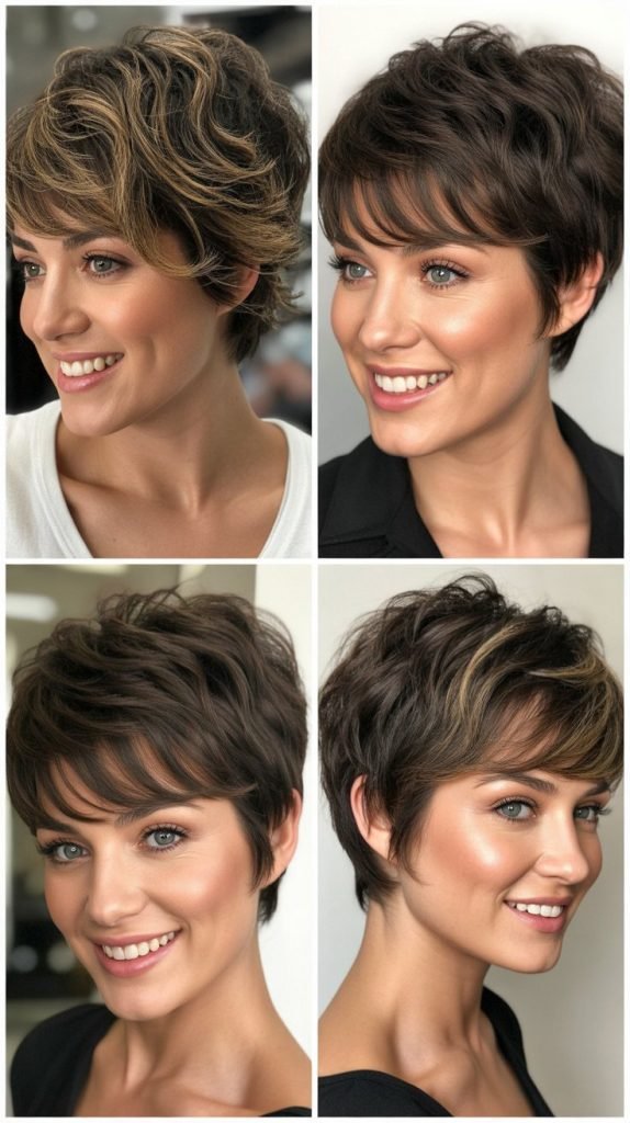 Feathered Bangs with Shaggy Pixie
