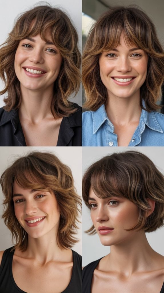 Wispy Eyebrow-Grazing Bangs