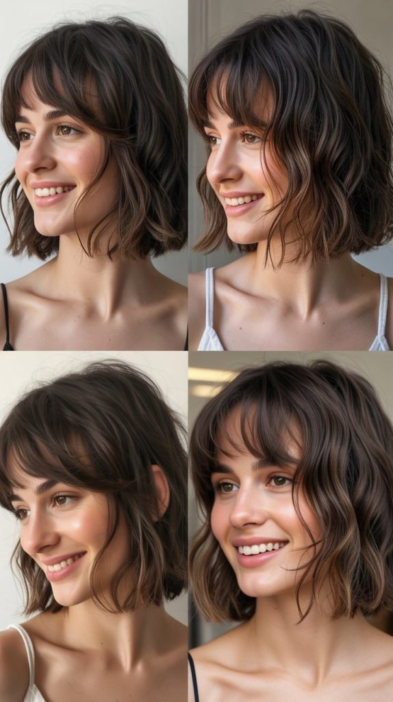  Messy Long Bob With See-Through Bangs