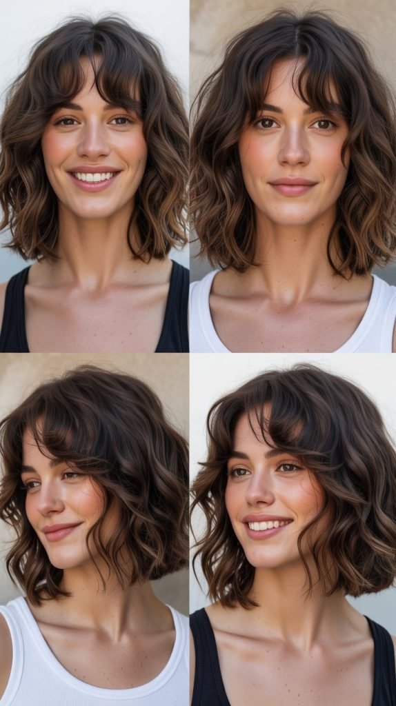  Undone Long Bob With Piecey Curtain Bangs