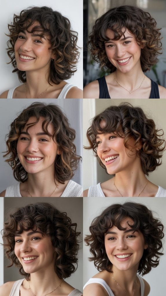  Curly Long Bob With Curly Bangs