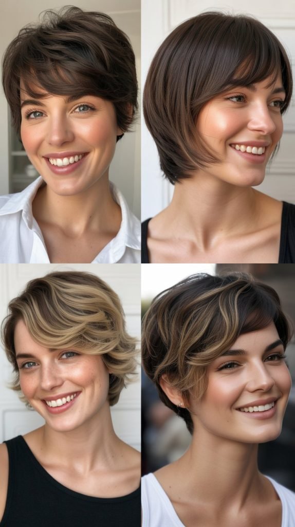  Geometric Bob with Angular Face Framing