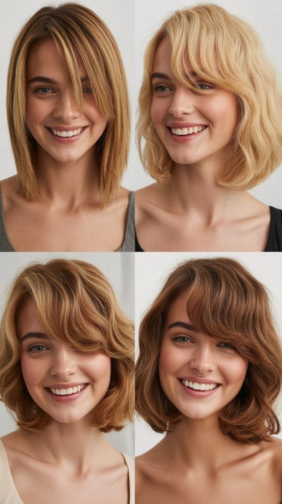Layered Long Bob With Choppy Bangs