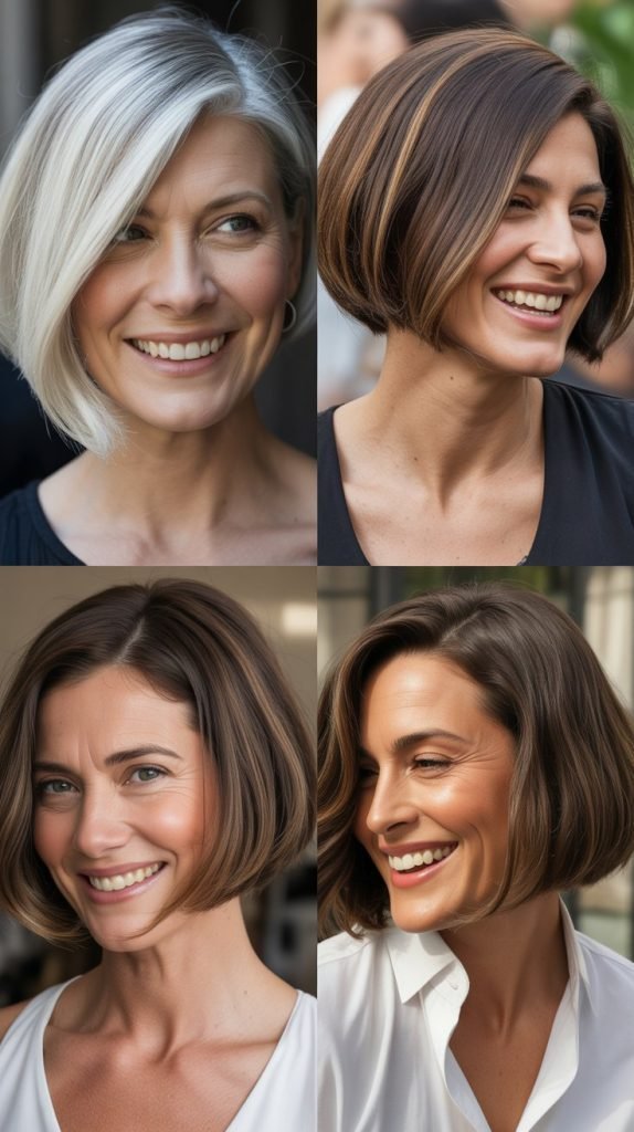 Bob with Deep Side Part for Instant Volume