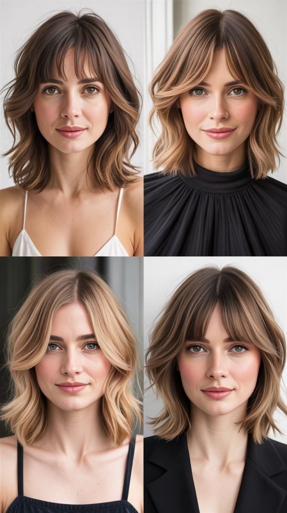  Wispy Medium Layers With Soft Curtain Bangs