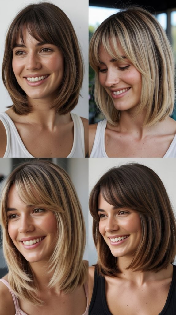  Graduated Long Bob with Soft Bangs