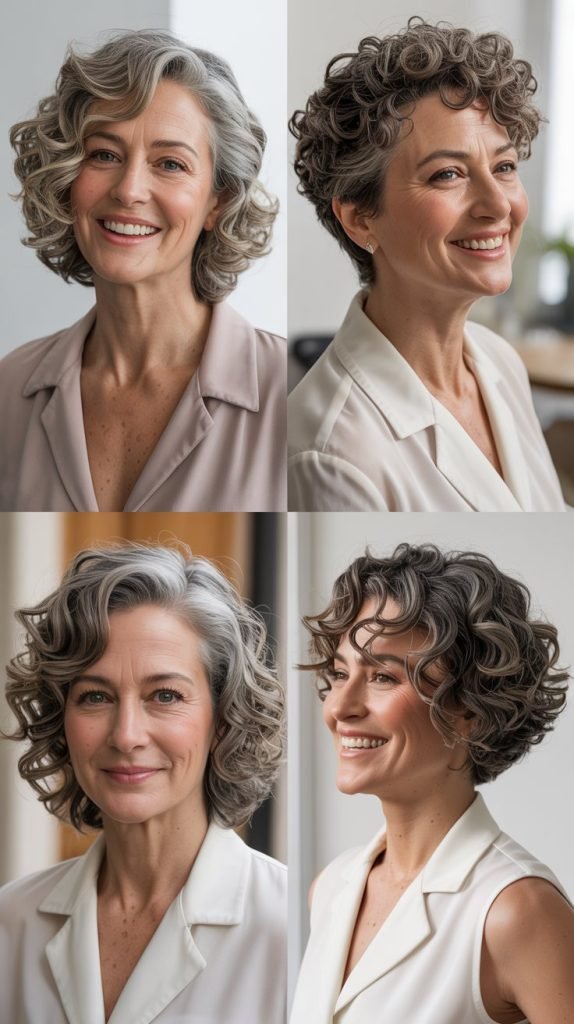 Side-Swept Curly Style