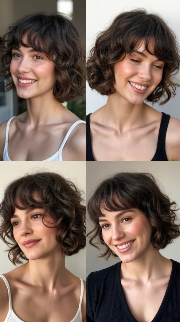 Wavy Chin-Length Bob with Piece-y Bangs