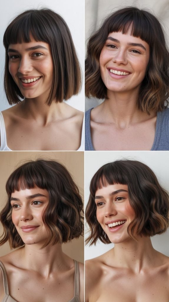 Blunt Micro Bangs with Bob