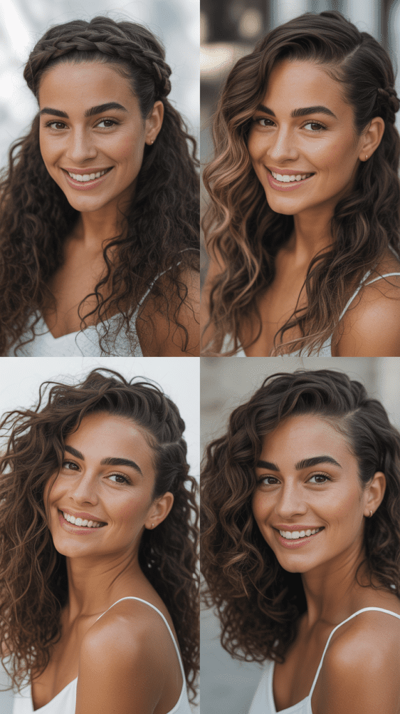 Braided Crown with Loose Waves