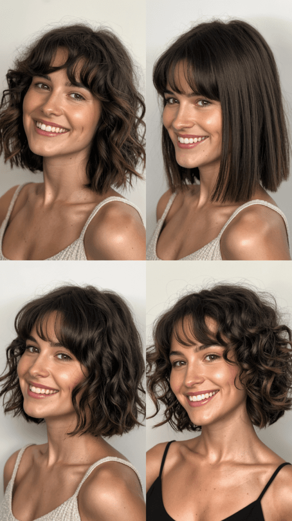 Piece-y Long Bob with Textured Bangs