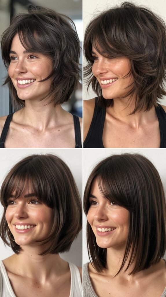  Choppy Long Bob with Piecey Bangs