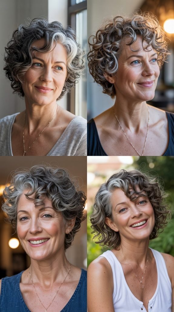 Asymmetrical Curly Cut