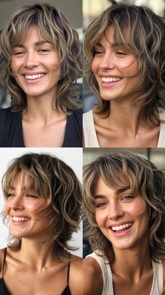 Layered Shag with Curtain Bangs