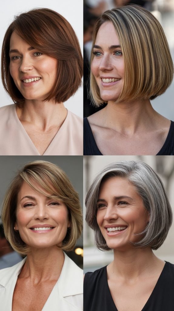 . Side Part Bob with Sweep