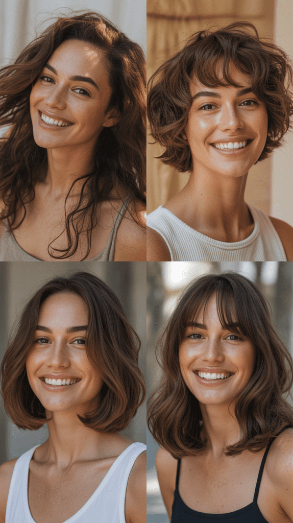 Wavy Shaggy Lob With Long Curtain Bangs
