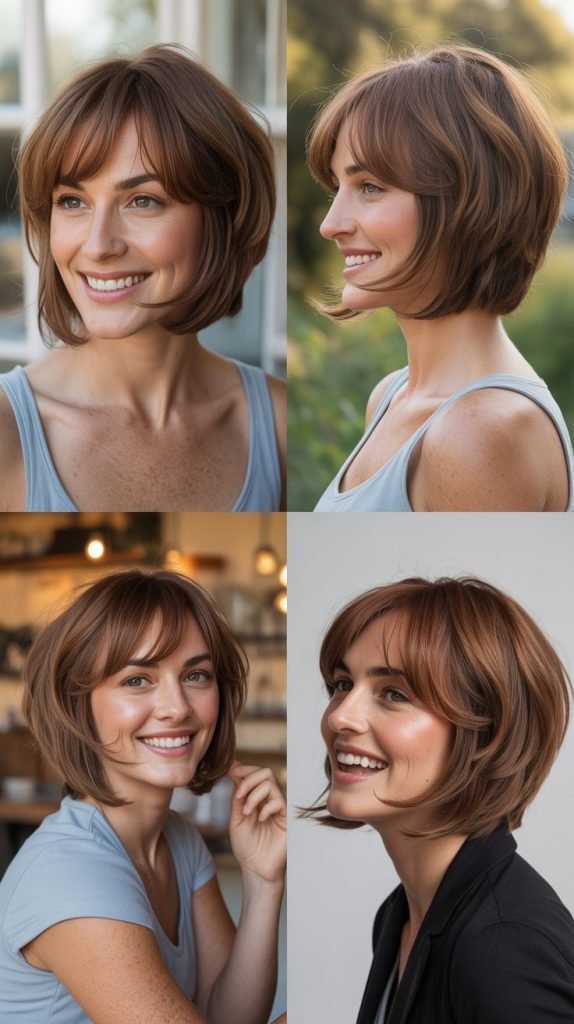 Sleek Middle Part with Face-Framing Side Pieces
