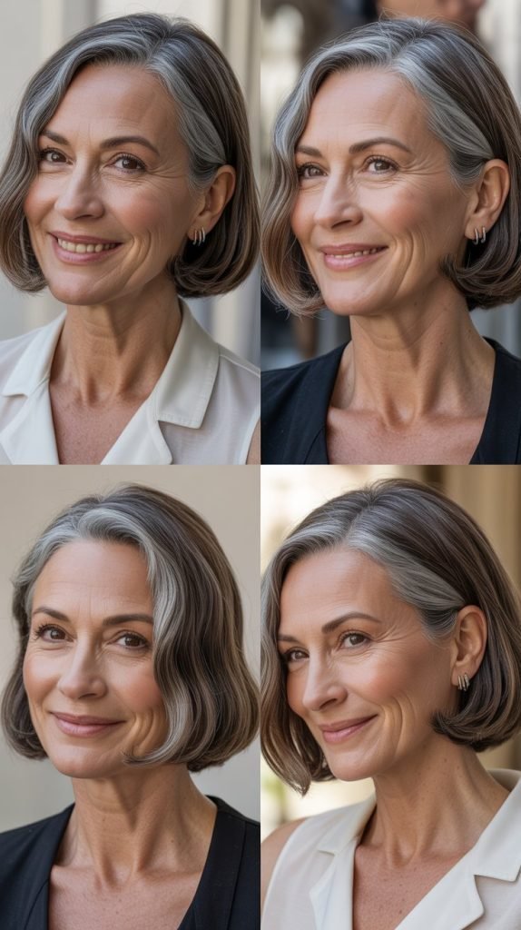 Blunt Bob with Tucked-Behind-Ear Styling