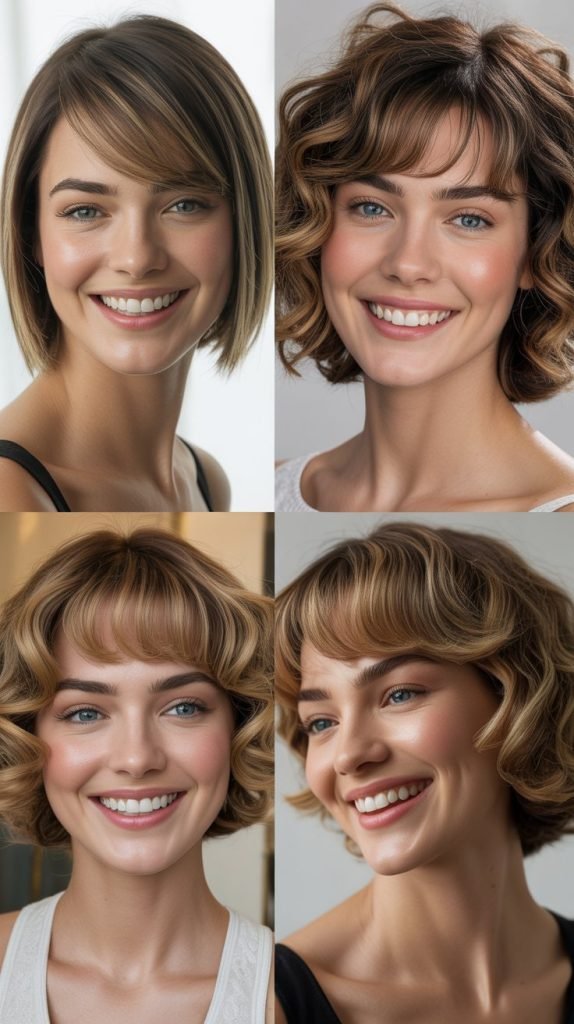 Swoopy Bangs with Voluminous Bob
