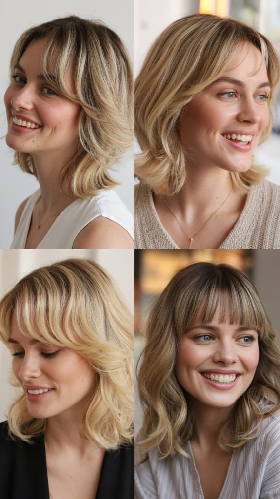 Graduated Bangs with Layered Lob