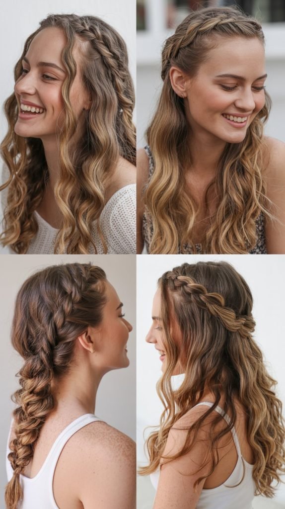 Waterfall Braid with Loose Waves