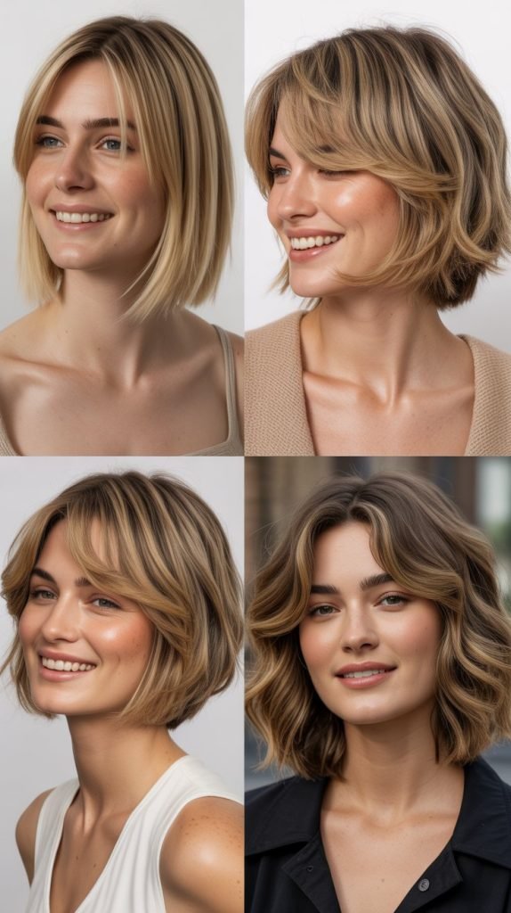 Chin-Length Bob with Wispy Layers