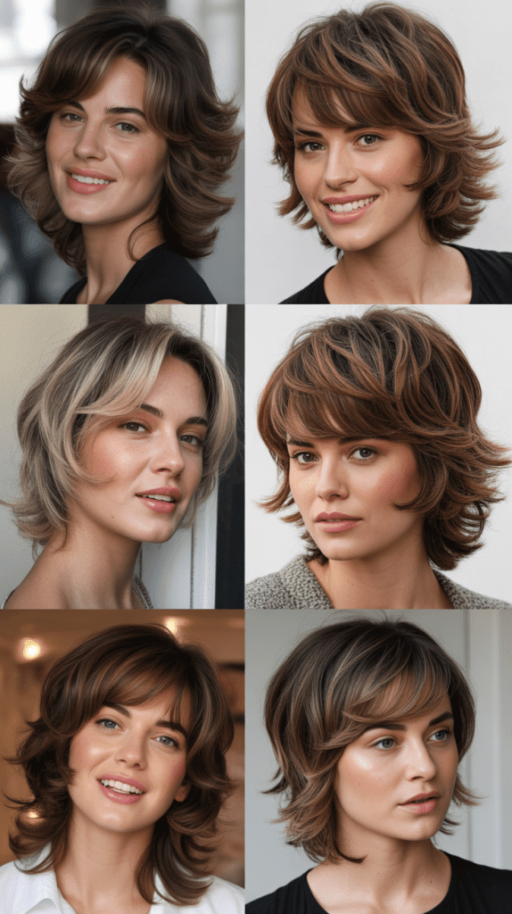 Textured Shag With Graduated Side Fringe