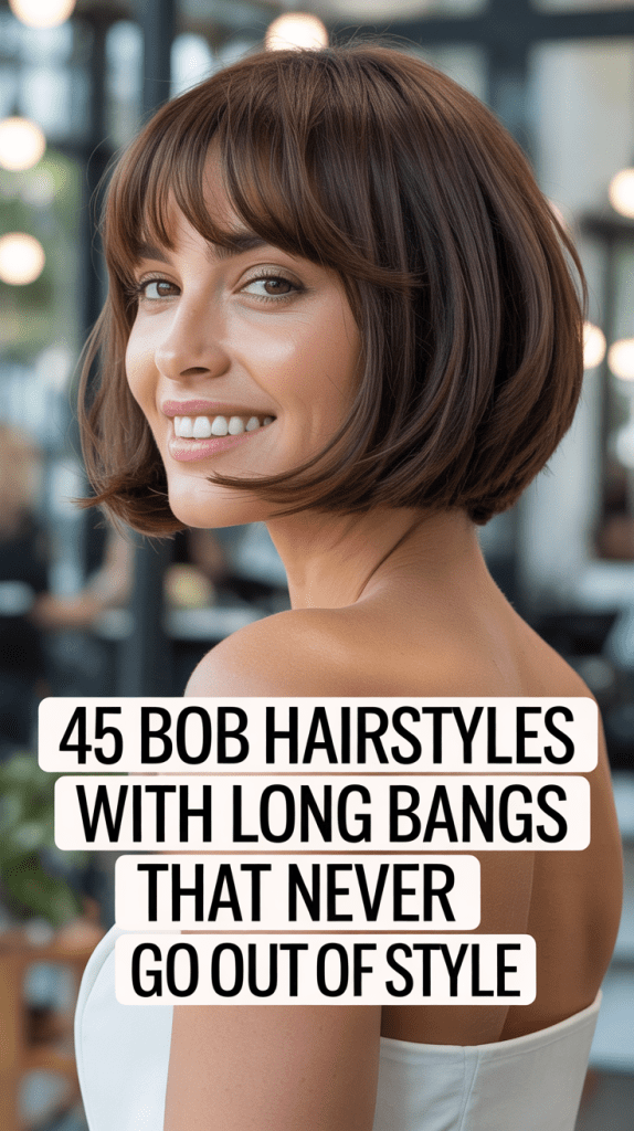 Bob Hairstyles With Long Bangs That Never Go Out of Style