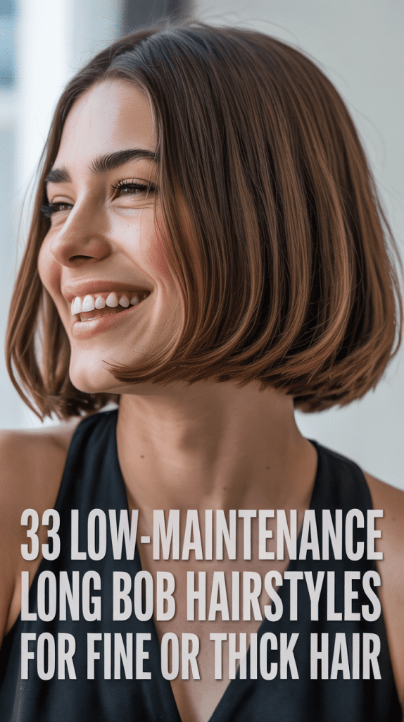 33 Low-Maintenance Long Bob Hairstyles for Fine or Thick Hair Low-Maintenance Long Bob Hairstyles for Fine or Thick Hair