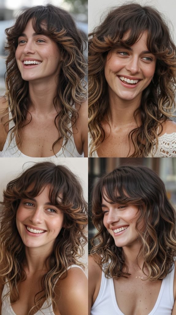 Beach Waves with Fringe Bangs