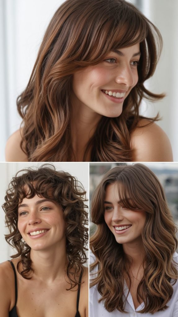 Side-Swept Bangs with Long Layers