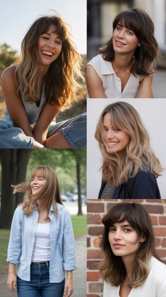 Tousled Midi with Casual Fringe