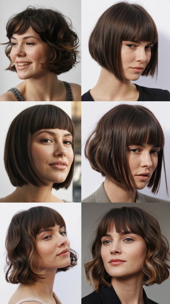  Tousled Bob With Long Piecey Bangs