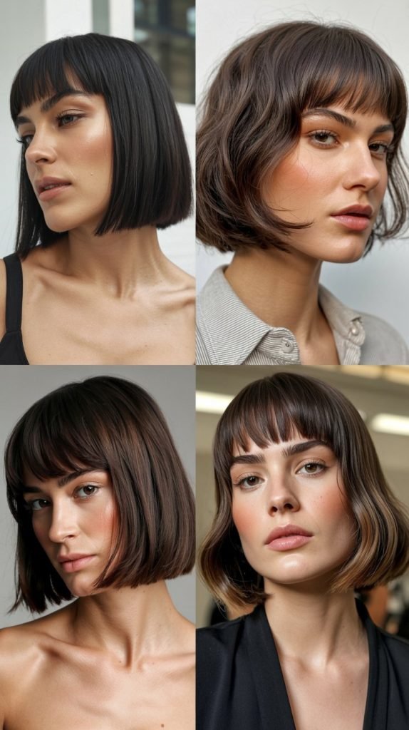 . Undercut Bob With Long Surface Bangs