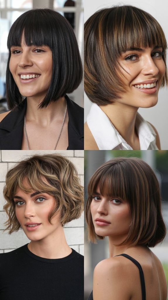  Disconnected Bob With Long Edgy Bangs