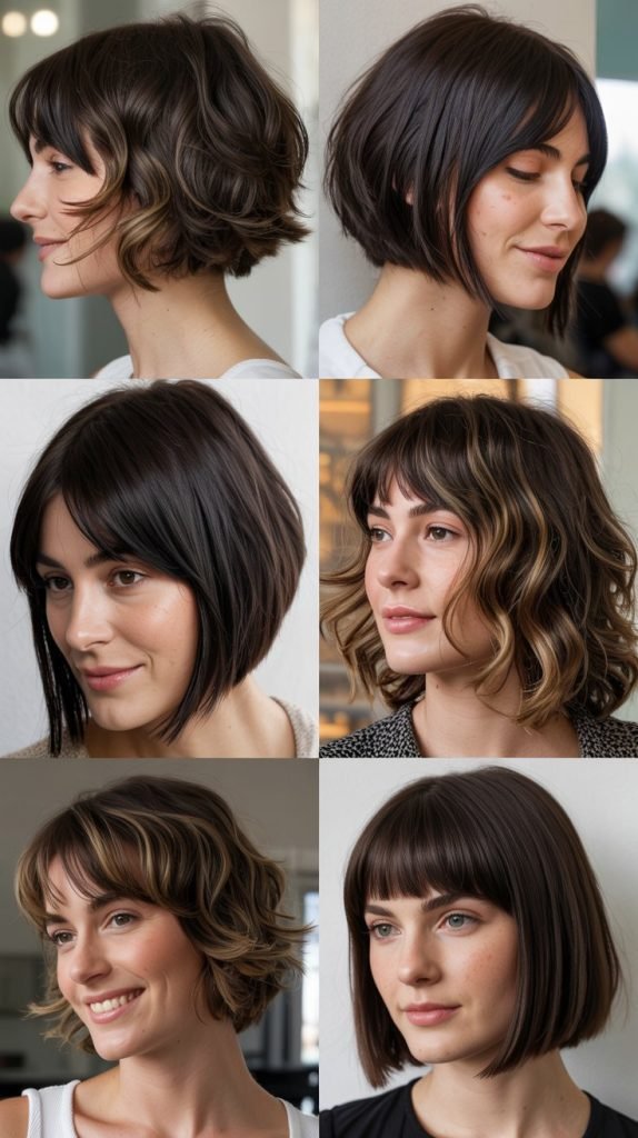  Shaggy Bob With Long Piecey Bangs