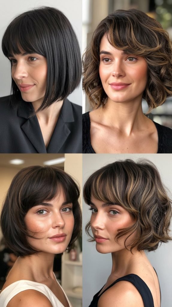Graduated Bob With Long Swoopy Bangs