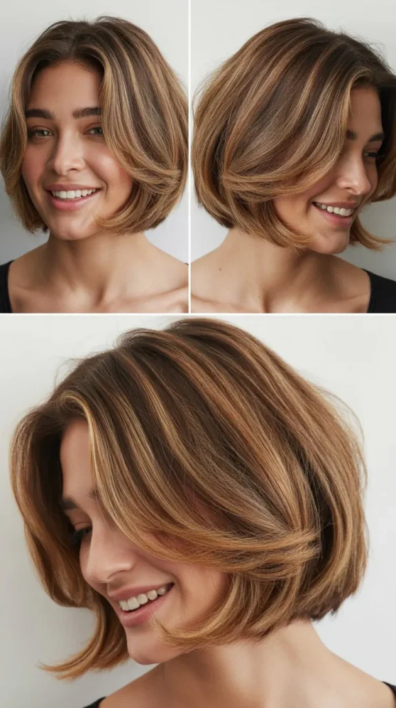 Chin-Length Bob with Swoopy Layers
