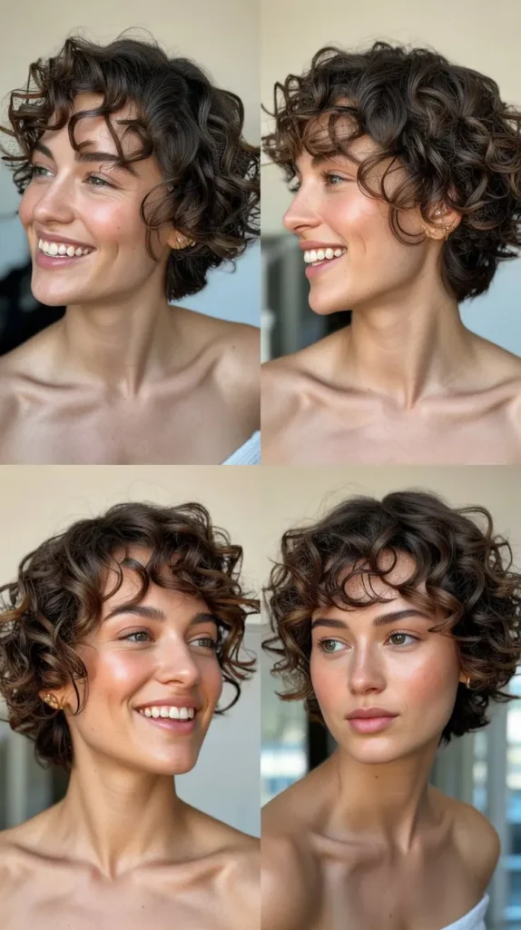  Edgy Chin-Length Curly Crop