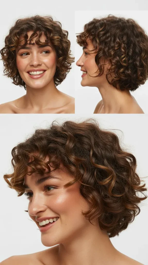  Piecey Chin-Length Curly Cut