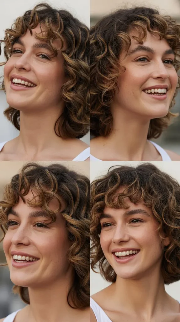 Chin-Length Spiral Curls