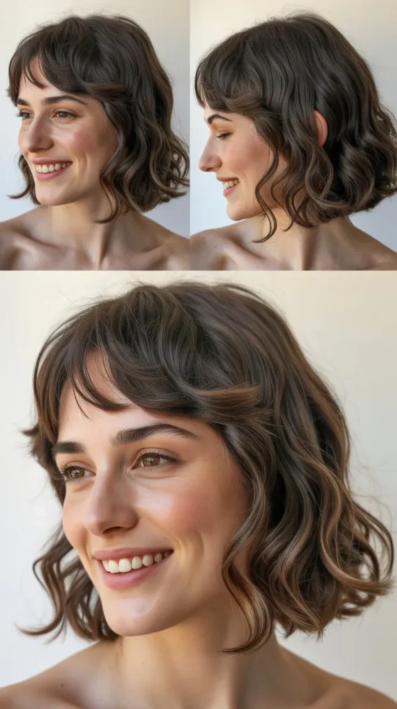 Chin-Length Bob with Textured Fringe
