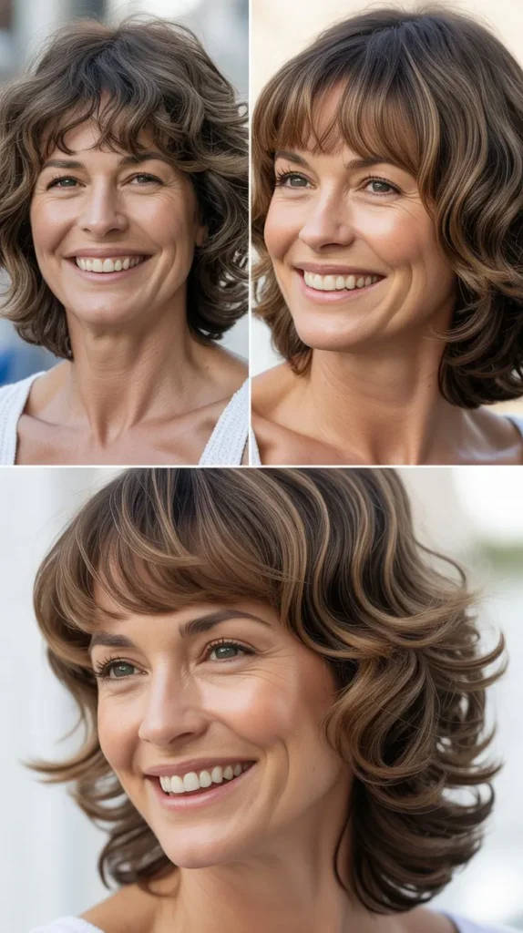  Shoulder-Length Shag with Bangs