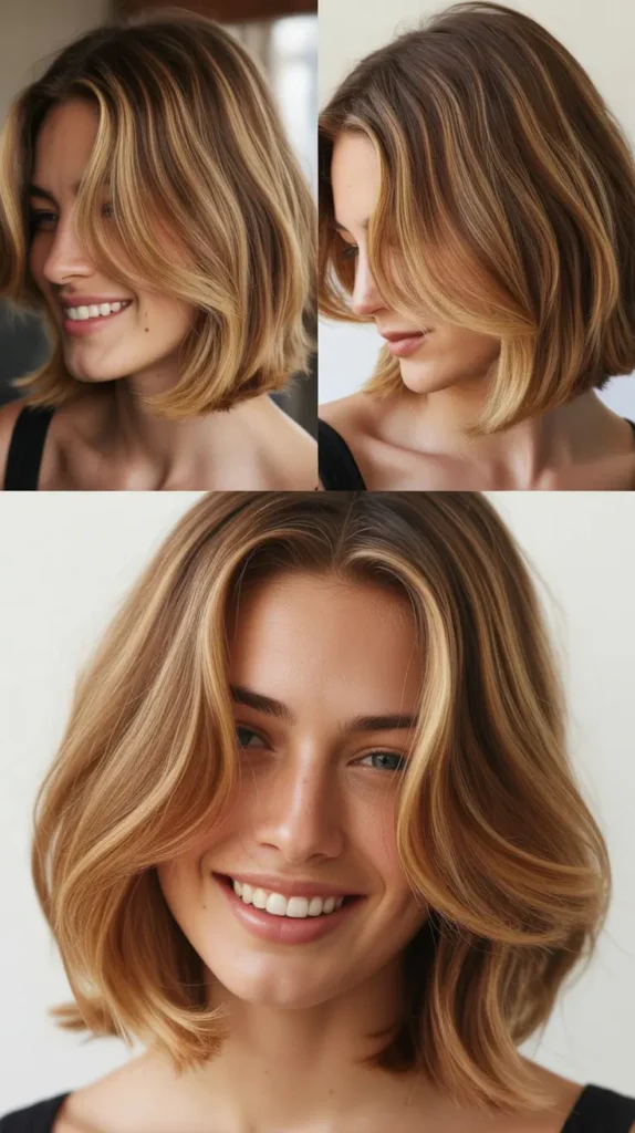 Soft Layered Lob with Balayage
