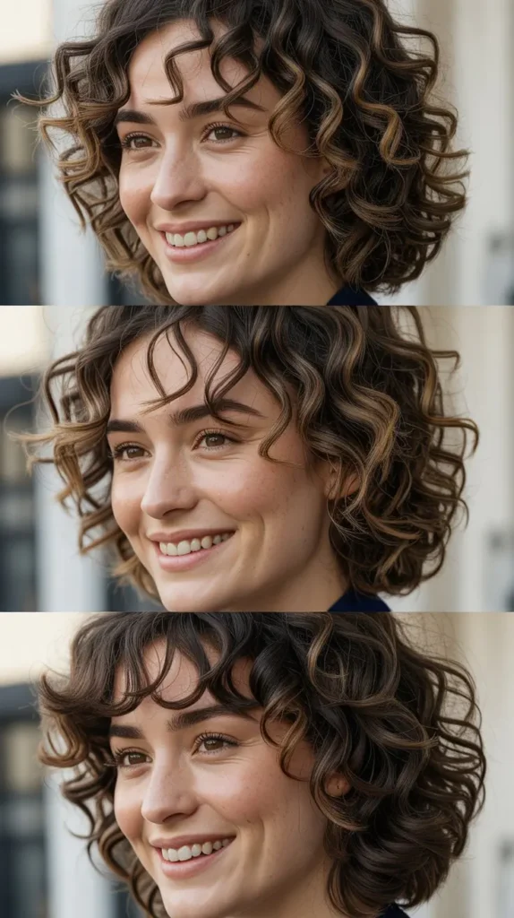 Chin-Length Curly Mullet