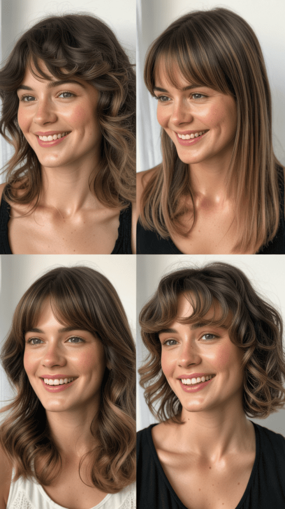 Wispy Bangs with Shoulder-Length Cut